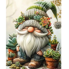Oslynia Diamond Painting Kits for Adults, Gnome 5D Diamond Art Kits for Beginners, Adults, DIY Painting Art Kit for Wall Home Decor