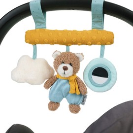 Sterntaler Pram Toy with Rattle & Velcro Fastener for Hanging, Suitable for Babies from Birth, Multicoloured
