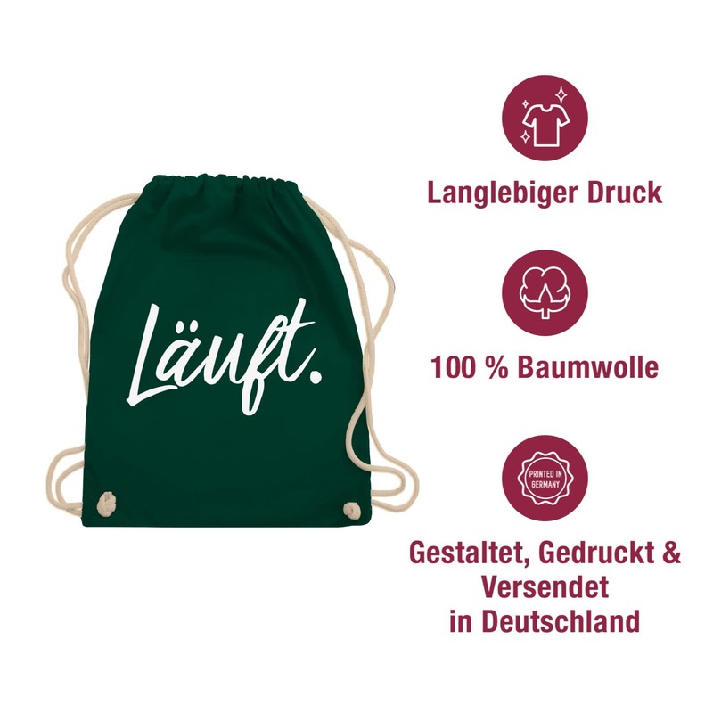 Shirtracer - Gym Bag Backpack - Sayings - Läuft -