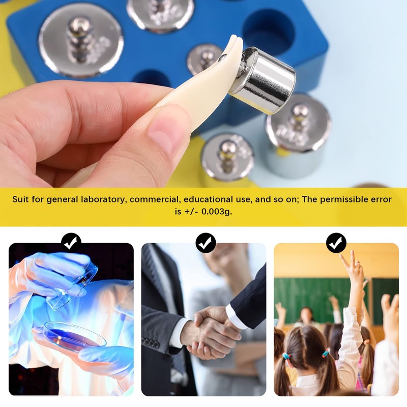 Mardatt 6 Pcs Precision Scale Calibration Weight Set, 5g 10g