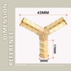 Bwintech 6pcs 8mm 3 Way Y Shaped Brass Hose Connector