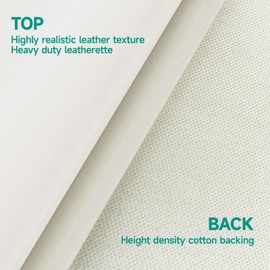 Marine Vinyl Fabric, 0.9MM Thick Soft Smooth Waterproof Synthetic Fabric Material Tube Packaging, Outdoor Boat Automotive, DIY and Crafting Pleather (White, 5Yd (54'' X 180'' inch))