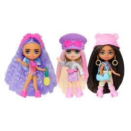 Miniature Fashion Doll Collection - 3-Pack Travel & Adventure Theme | Small Movable Dolls with Accessories & Display Stands | Ideal Gift for Kids 3+ Years
