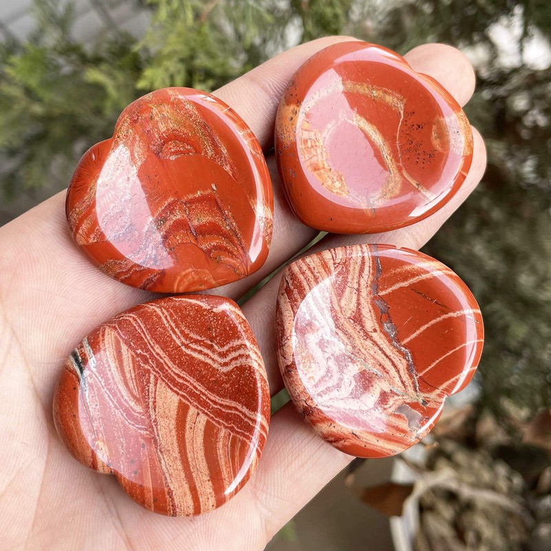 favoramulet Heart Love Crystal Thumb Worry Stone Pocket Palm Stones