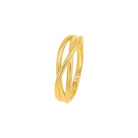 s.Oliver 2037826 Women's Ring 925 Sterling Silver Gold Comes in Jewellery Gift Box, Silver, None