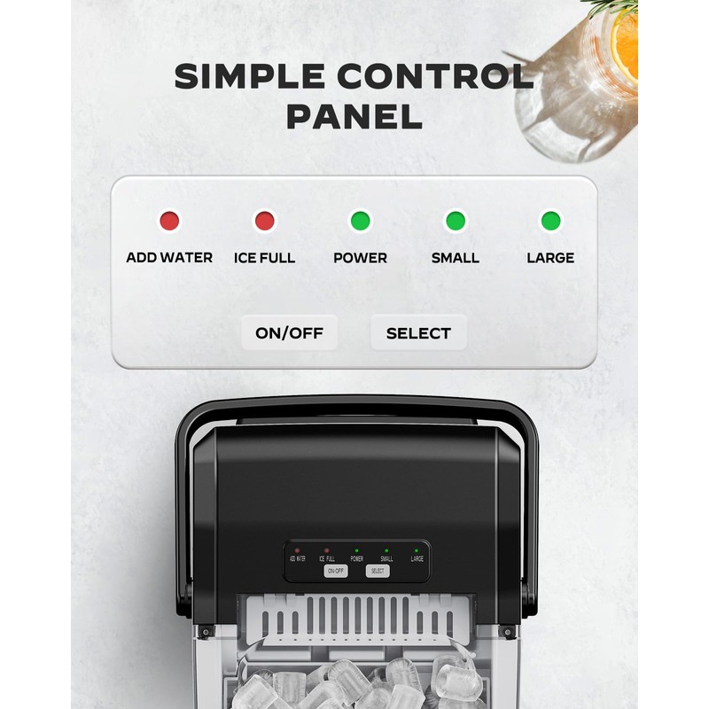 Silonn Countertop Ice Maker Machine, 26 lbs per Day, Fast