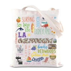 FOTAP California State Gift Golden State Travel Tote Bag California Lover Gift California Vacation Trip Shopping Bag, California UK 2, 14.56INCHES