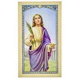 William J. Hirten Traditional Holy Cards with Catholic Art and Prayers (Saint Lucy)
