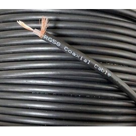 electrosmart RG58 Black Coax/Coaxial Cable - Multi-Strand - Impedance: 50 Ohm - Length 20m