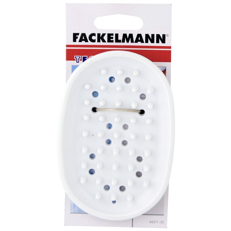 Fackelmann Seifenigel TECNO, Seifenschale aus Kunststoff, Seifenablage mit Abtropflöchern (Farbe: