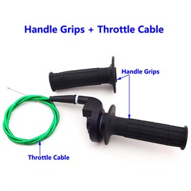 TC-Motor 7/8'' Green Twist Throttle Cable Black Hand Grips For Pit Dirt Motor Bike XR CRF KLX Baja Apollo SSR Thumpstar Stomp DHZ 50cc 70cc 90cc 110cc 125cc 140cc 150cc 160cc