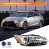 LBRST Headlight Assembly for Toyota Camry 2015-2017 Clear Lens Chrome