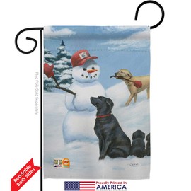 Snow Pals Garden Flag Set Wall Hanger Animals Dog Puppy Spoiled Paw Canine Fur Pet Nature Farm Animal Creature Small Decorative Gift Yard House Banner Double-Sided Made In USA 13 X 18.5