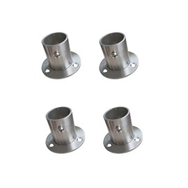 Flange Stainless Steel Flange Connection Wall Anchor Wall Flange Pipe Attachment Wall Floor 4 Pieces (25 mm)