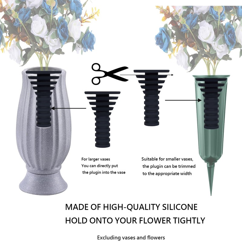 UYX Cemetery vase Rubber Insert, Fixed vase Insert, Fixed Flower