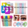 Kit 100 Microbrush+50 Parches Hidrogel+50 Cepillos+1 Cinta Color C 2