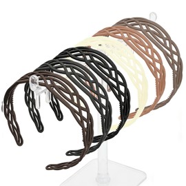 6 Pack Springtime Design Plastic Headbands for Women