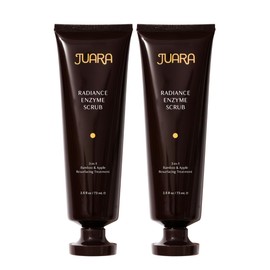 JUARA Radiance Enzyme Scrub - Face Exfoliator with Apple Enzymes & Bamboo Beads - Face Wash Minimizes Pores - Gentle Exfoliating Scrub for All Skin Types - 3-in-1 Cleanser 2.5 oz (2 Pack)