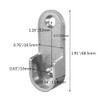 Alamic Oval Closet Rod End Supports with Mounting Screws for