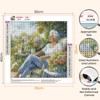 MAXBYE Diamond Painting Arts Kits, 5D Silver-Haired Woman Round Full