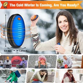 Hand Warmers Rechargeable,2 in 1 Electric Football Hand Warmer for Outdoor Indoor,Electric Hand Warmers,AI Rechargeable Hand Warmer for Camping,Golf,Hunting,Best Golf Accessories (Blue)