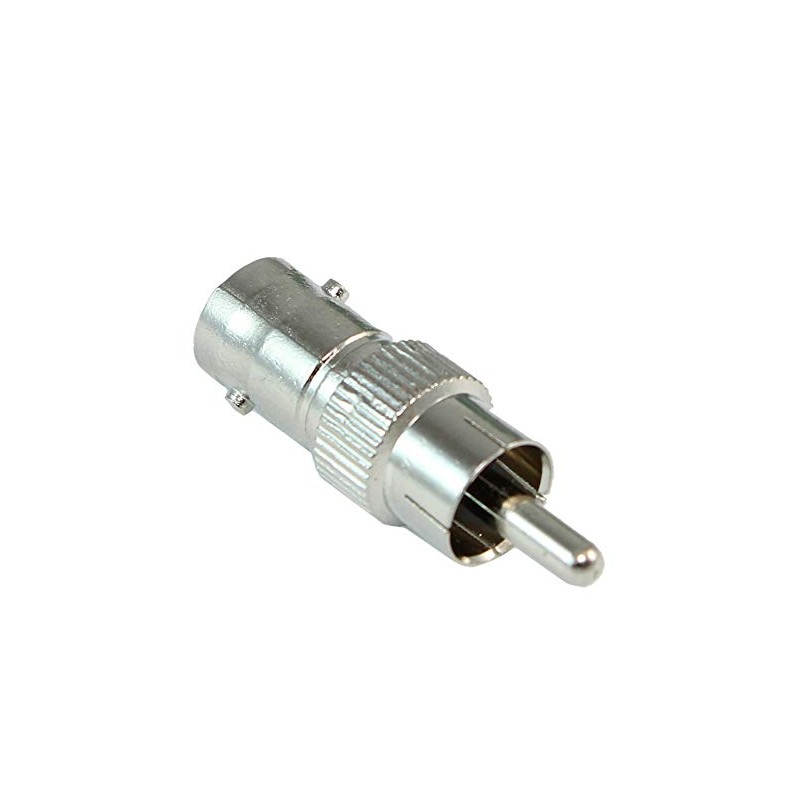 MyCableMart BNC Female to RCA Male Adapter, Nickel Plated