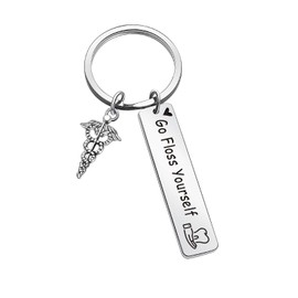 ZQEOU Dental Jewelry For Dental Hygienist Gift Thank You Gift For Dental Assistants Jewelry Retirement Gift For Dentist Jewelry Dental Technician Gift Dental Graduates Gift Student Keychain