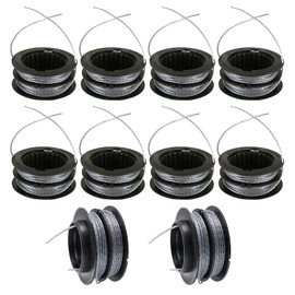 Pack of 10 Grass Trimmer Replacement Spool Compatible with G-reenworks SB00L00 ST60V ST60V-T0 Grass Trimmer, 80V Trimmer Spool Refills 2901619 2906302 080 Inch Trimmer Line Replacement Parts