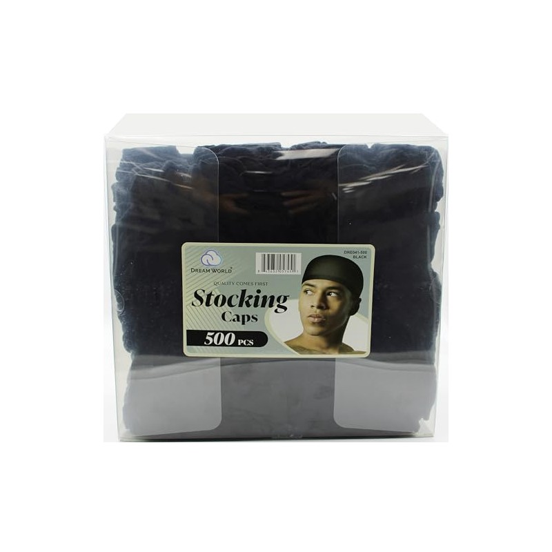 Dream World Stocking Cap Black 500 Count Box