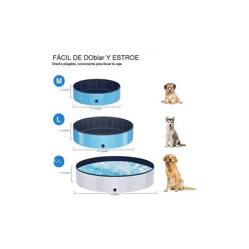 Alberca Plegable Piscina Perro Mascota Bañera Baño160cm