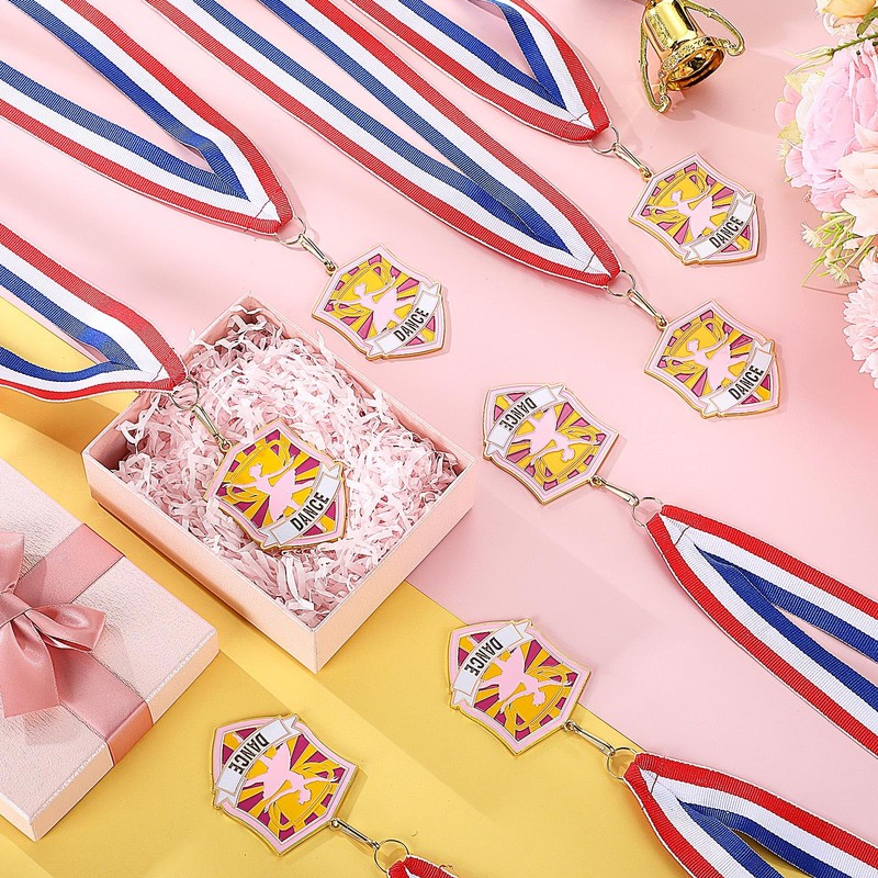 Loetere 12 Pcs Award Medals with Neck Ribbons 2.4 Inch