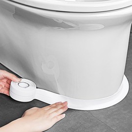 Dichtungsband Selbstklebend, Dichtband Selbstklebend, Wasserdichtes PVC Dichtungsstreifen, Abdichtungsband für Küche,Badezimmer, Toilette, Wandecke, Weiß (38 mm x 3,2 m)
