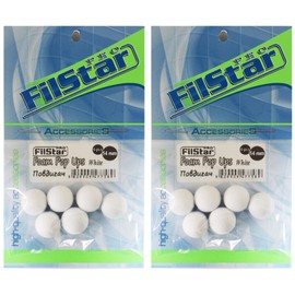 PRO FILSTAR Zig Rig Pop Up Foam White 12 Pieces, 14 mm - Bait Pop Up for Fishing Hooks - Pop Up Fishing - Carp Fishing - Carp Fishing Assembly - Fishing Bait - Food Accessories - Pop Ups Carp Hook Set