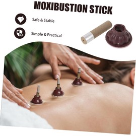 FOMIYES 50 Palitos De Moxa Sin Humo Con Base Moxibustión Portátil Ideal Para Salón De Belleza Accesorios De Tradicional Para Bienestar y Relajación
