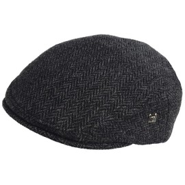 Headchange USA American Made Wool Ivy Scally Cap Herringbone (X-Large 7 5/8) Charcoal