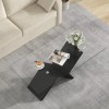 Costway 47" Modern Rectangle Glass Coffee Table Living Room With