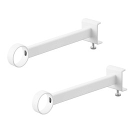 Yamazaki 1586 Kamoi Indoor Clothesline Pole Holder, Depth Wide, White, W 1.4 x D 9.3 x H 2.5 - 2.6 inches (4 x 23.7 x 5 - 6.5 cm) (One Piece, Includes Adjustment Screws), Tower Indoor Drying, Doesn't