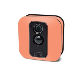 MightySkins Carbon Fiber Skin for Blink XT Outdoor Camera - Solid Peach | Protective, Durable Textured Carbon Fiber Finish | Easy to Apply, Remove, and Change Styles | Made in The USA
