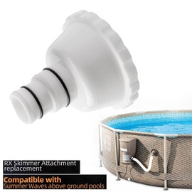 Pool Skimmer Adapter, Vacuum Adapter RP/RX Pool Skimmer Attachment Compatible with Summer Waves Above Ground Pool Parts