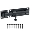 Sayayo Sliding Bolt Gate Latch Black Heavy Duty Stainless Steel