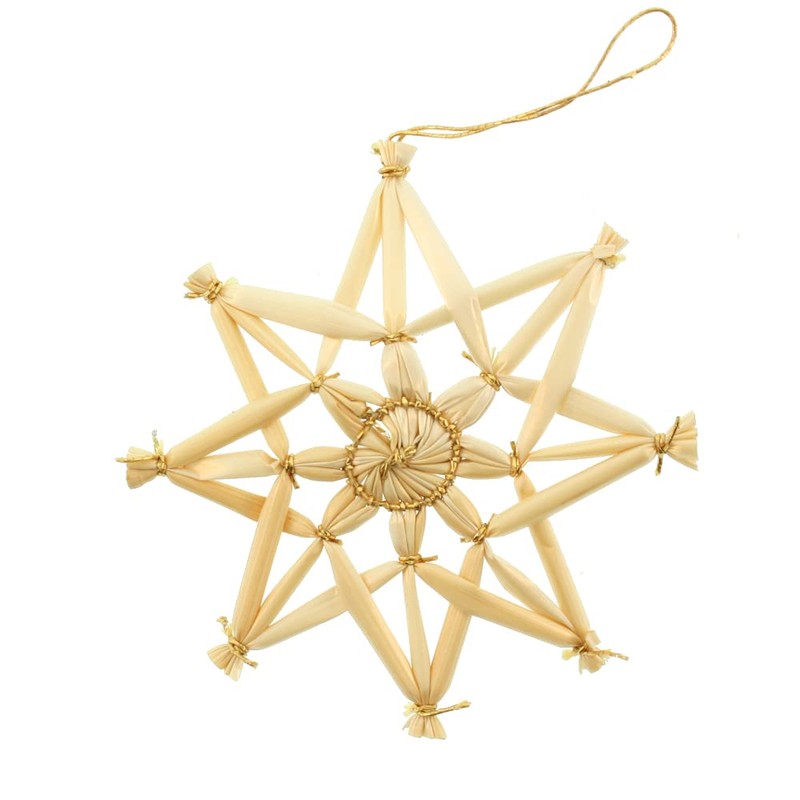 ScandinavianShoppe Straw Ornament Assortment - 36 pc, Natural, H1-9A