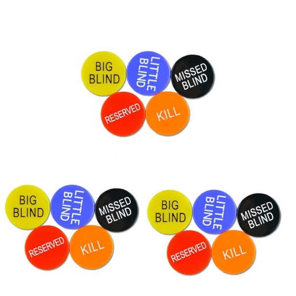 Poker Chip 15 Pcs Texas Holdem Poker Button Poker Dealer