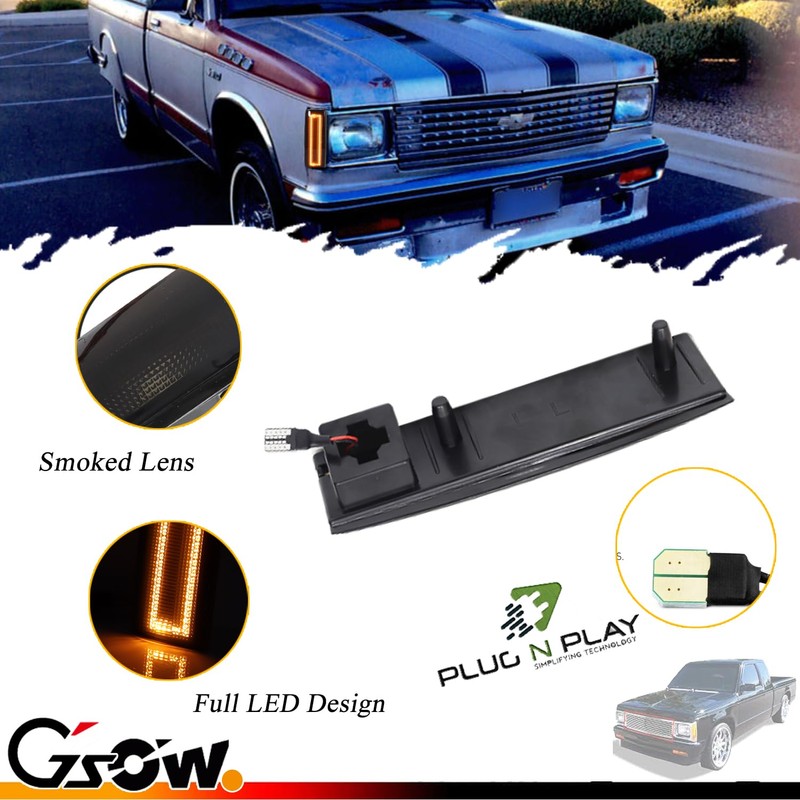 GSOWO 2 PCS LED Side Marker Lights Assembly for 1983-1994
