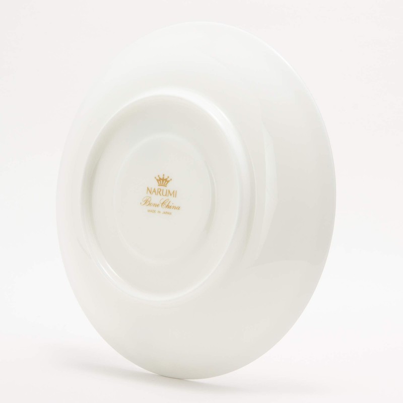 Narumi 51008-1946 Cup Saucer, Thin Pearl Accent, Arabesque, Platinum, Silver,