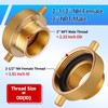 Brass Fire Hose Adapter, 2-1/2" NST Female x 2" NPT