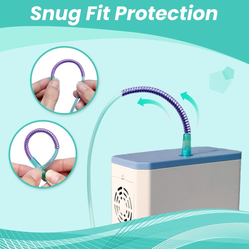 20 Pack Oxygen Portable Hose Support, Nasal Cannula Support Straightener
