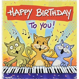 Depesche 3865.016 Birthday Card (Neutral), Funny Birthday Card with Music, Matching Saying and Archie Motif, with Text Inside, Includes Envelope, 17 x 16.5 cm