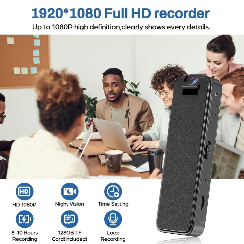 Mini Body Camera,Premium Portable 1080P Small Body Camera with Night