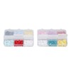 2 Boxes 12 Grids 3D Flower Nail Charms Resin DIY