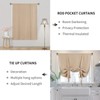 DWCN Blackout Curtains-Tie Up Shade for Window Thermal Insulated Room